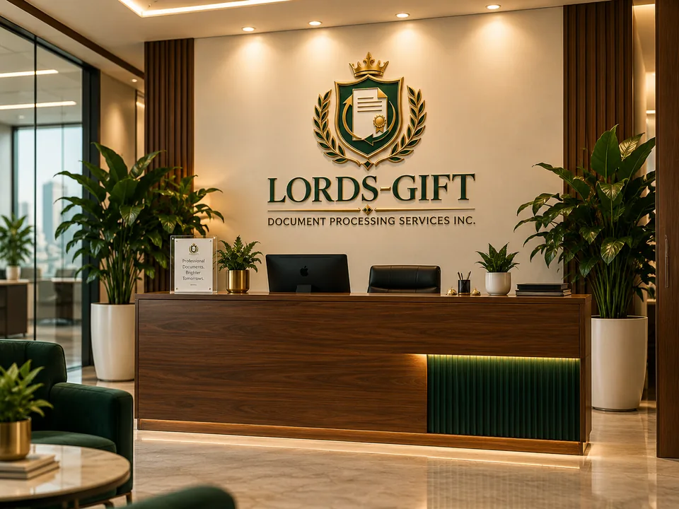 Lords-Gift reception and document assistance desk